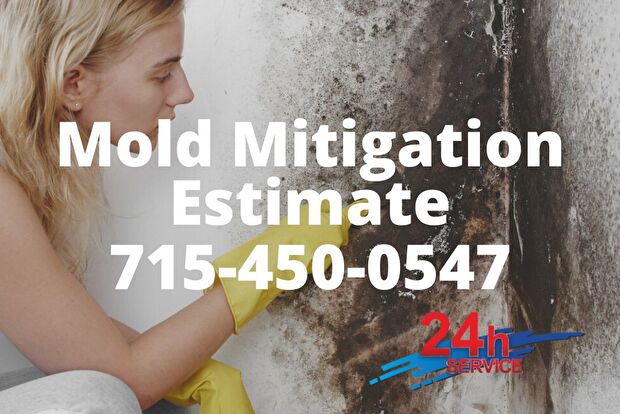 Mold growth from water damage Luck